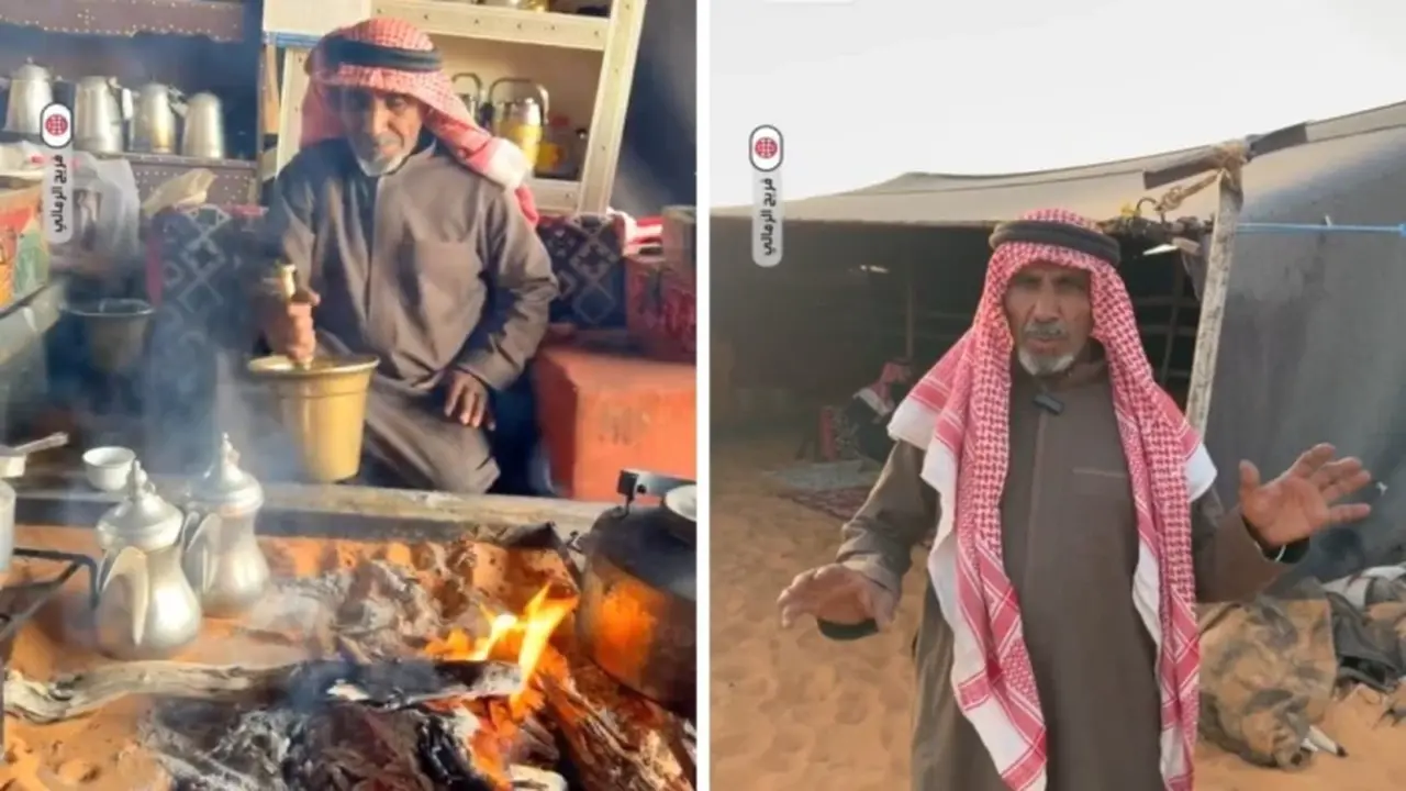 صحيفة المرصد – “لا يملك تلفزيون ومعه جوال كشاف”.. بالفيديو: قصة مواطن يعيش في صحراء النفود مع عائلته